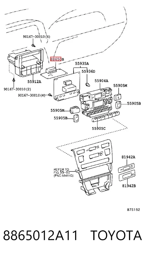  8865012A11 Toyota