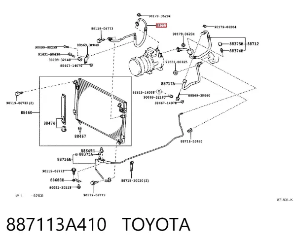  887113A410 Toyota