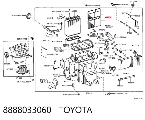 Фильтр салона 8888033060 Toyota