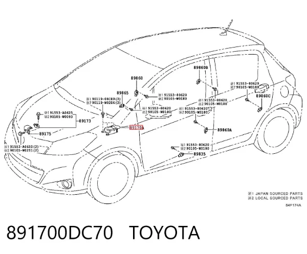  891700DC70 Toyota