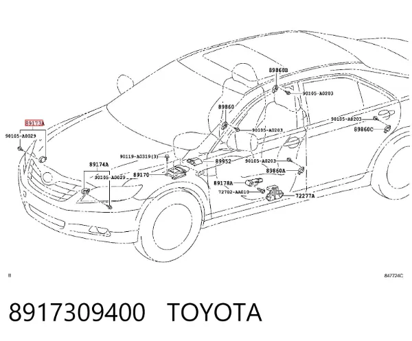 Датчик удара 8917309400 Toyota