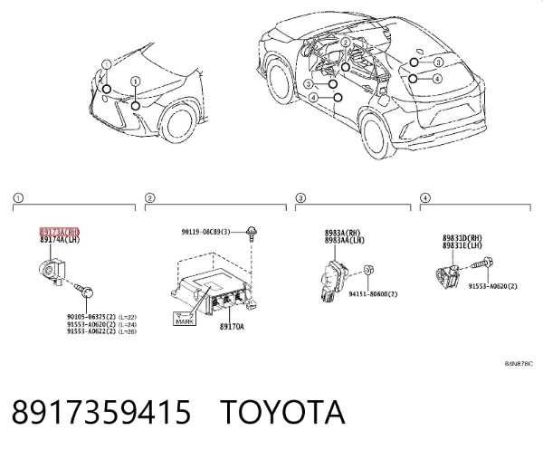 Датчик удара 8917359415 Toyota
