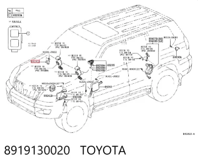 Датчик положения педали акселератора (газа) TOYOTA 8919130020