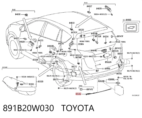  891B20W030 Toyota