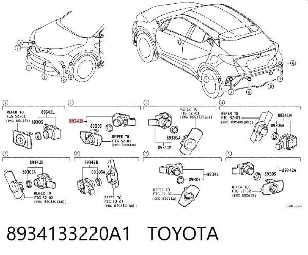 Парктроник 8934133220A1 Toyota