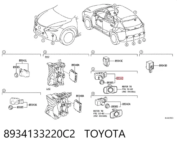 Парктроник 8934133220C2 Toyota