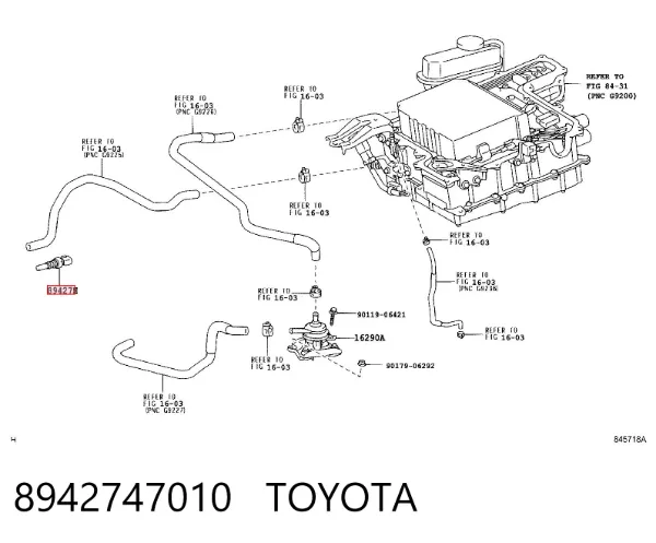 Датчик включения вентилятора 8942747010 Toyota