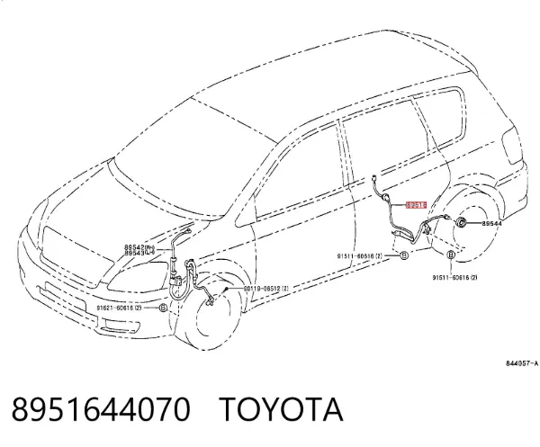 Датчик АБС задний левый 8951644070 Toyota