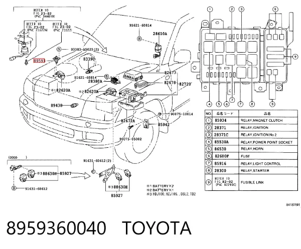  8959360040 Toyota