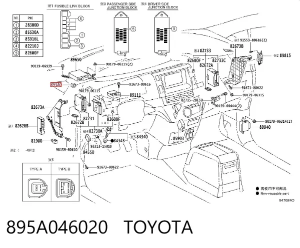  895A046020 Toyota