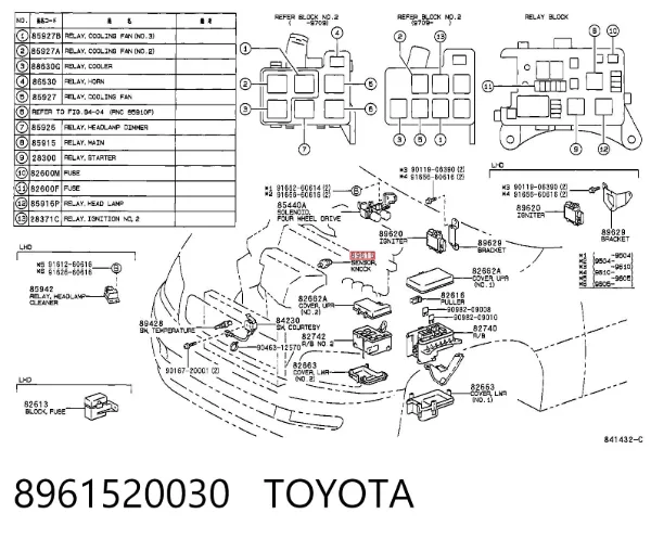 Датчик детонации 8961520030 Toyota