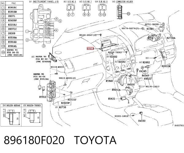 Блок управления двигателем 896180F020 Toyota