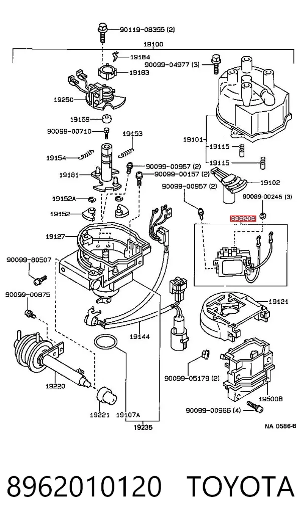 Модуль зажигания 8962010120 Toyota