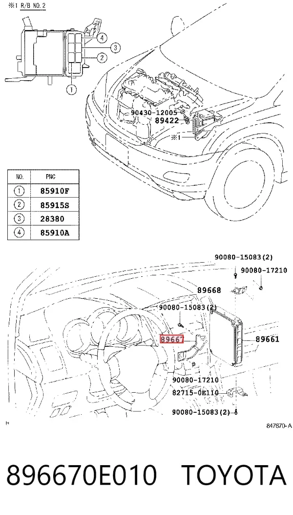  896670E010 Toyota