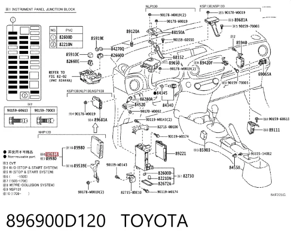  896900D120 Toyota