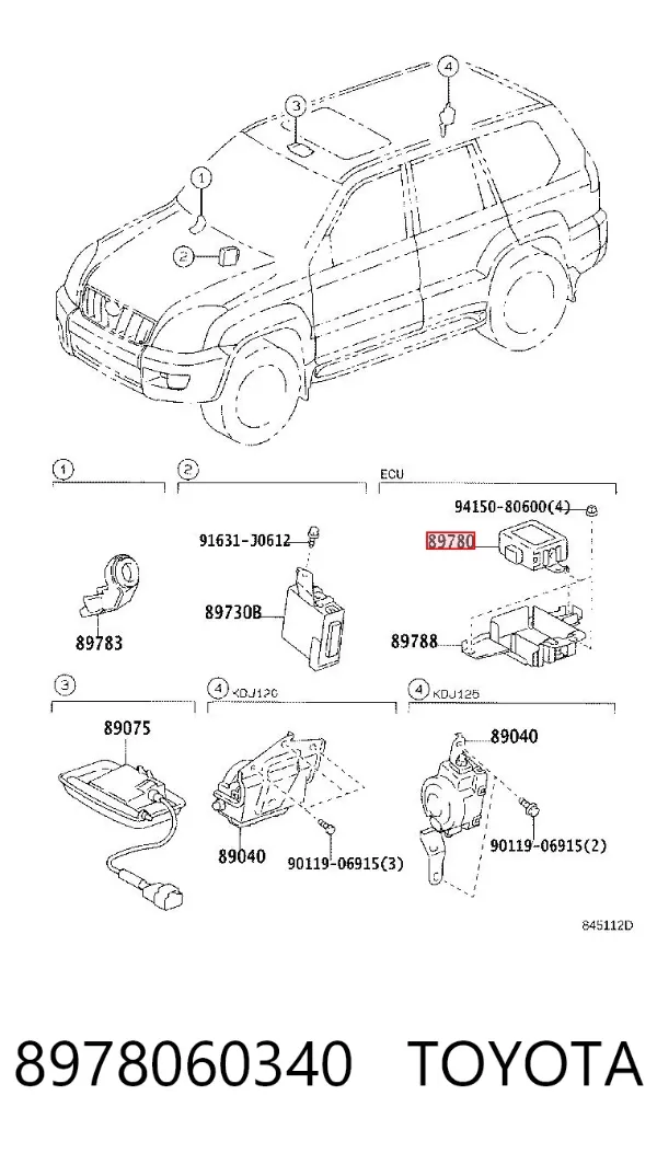  8978060340 Toyota