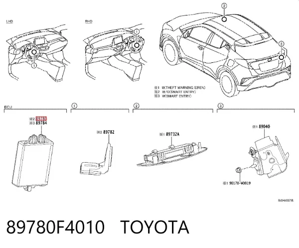  89780F4010 Toyota