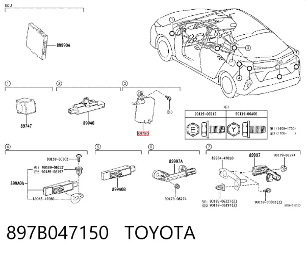  897B047150 Toyota