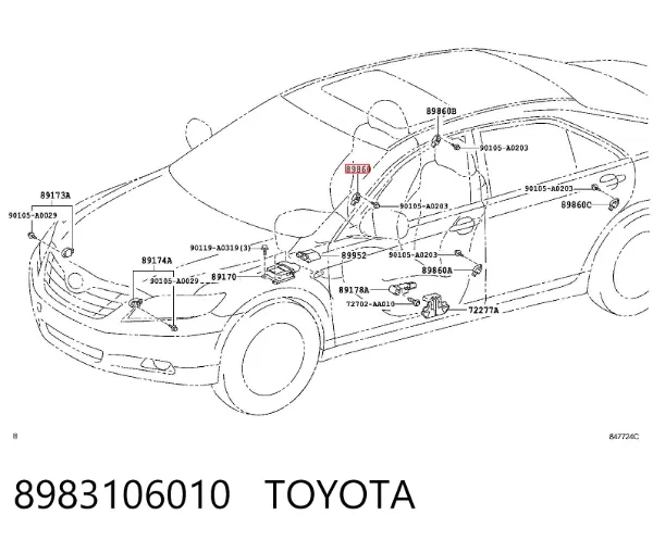 Датчик удара 8983106010 Toyota