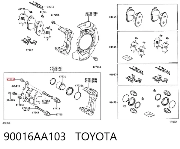  90016AA103 Toyota
