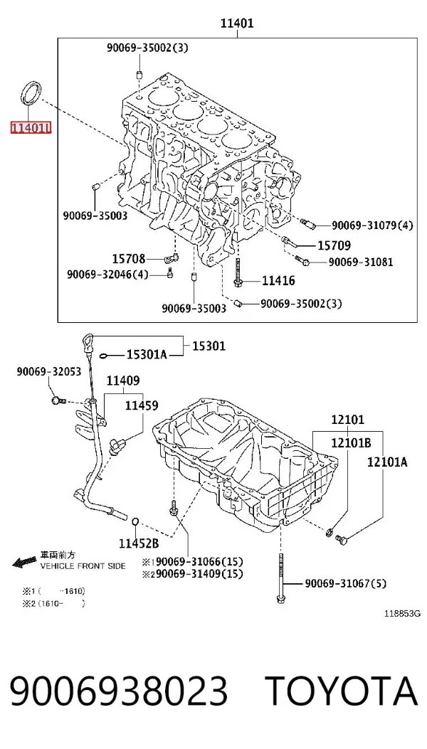 Сальник коленвала 9006938023 Toyota