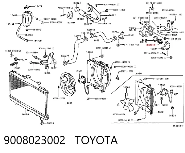 Термостат 9008023002 Toyota