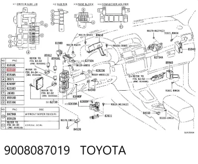 Реле противотуманной фары TOYOTA 9008087019