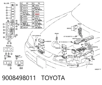 Реле вентилятора TOYOTA 9008498011