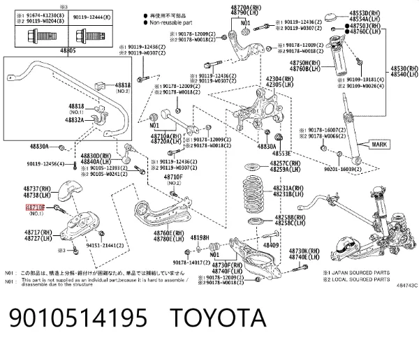  9010514195 Toyota
