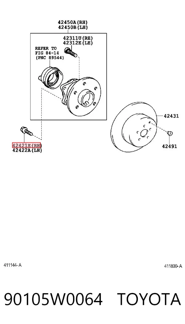  90105W0064 Toyota