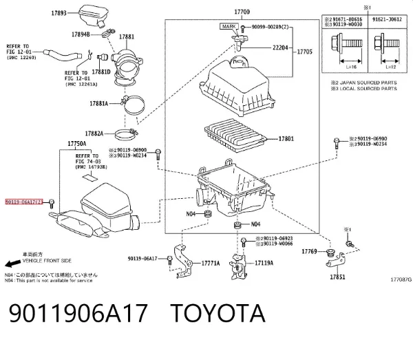  9011906A17 Toyota