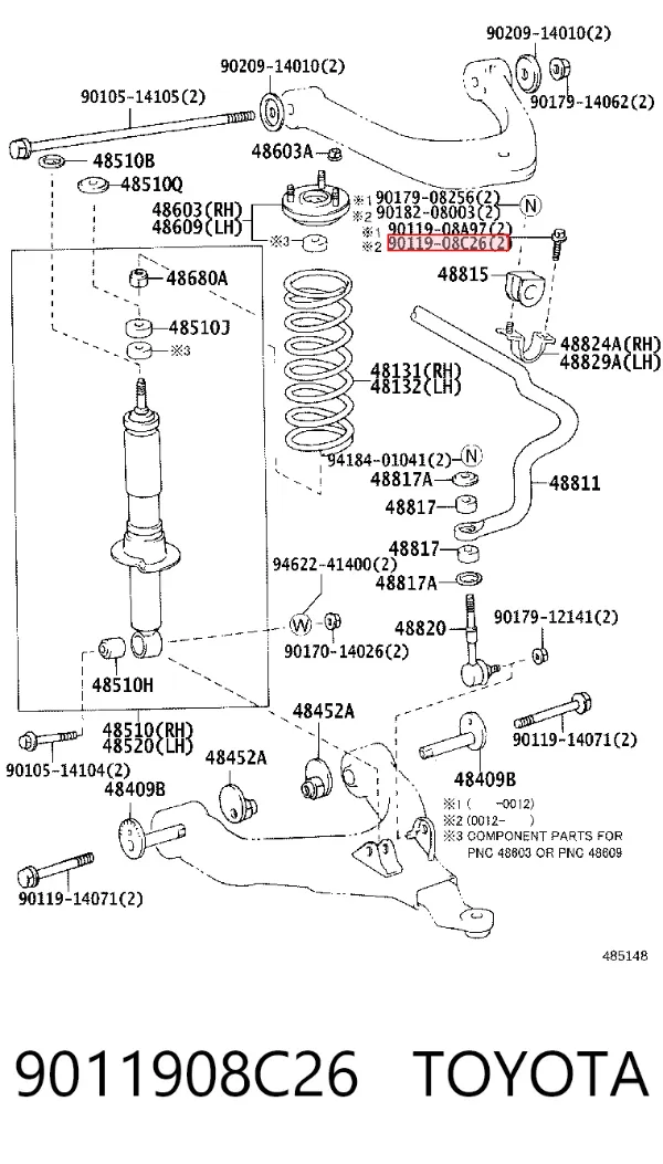  9011908C26 Toyota