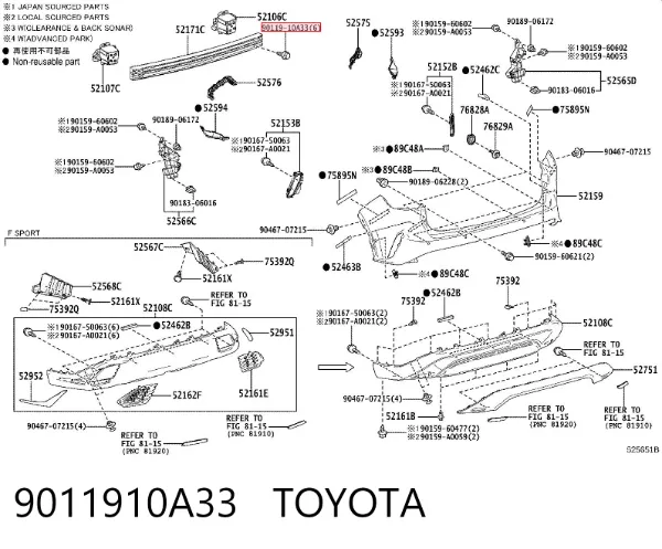  9011910A33 Toyota