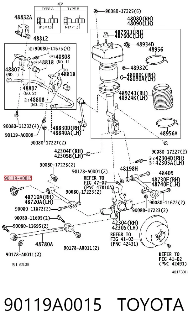  90119A0015 Toyota