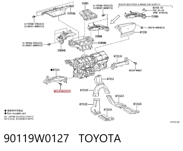  90119W0127 Toyota