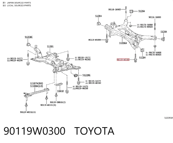  90119W0300 Toyota