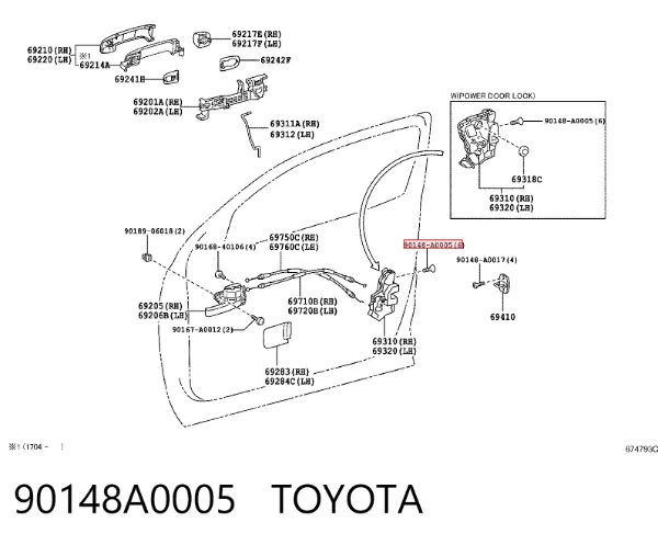  90148A0005 Toyota