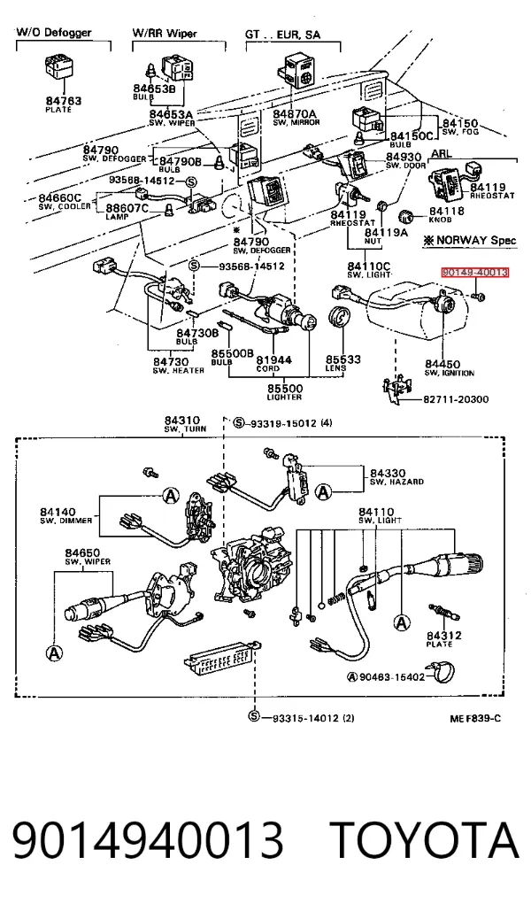  9014940013 Toyota