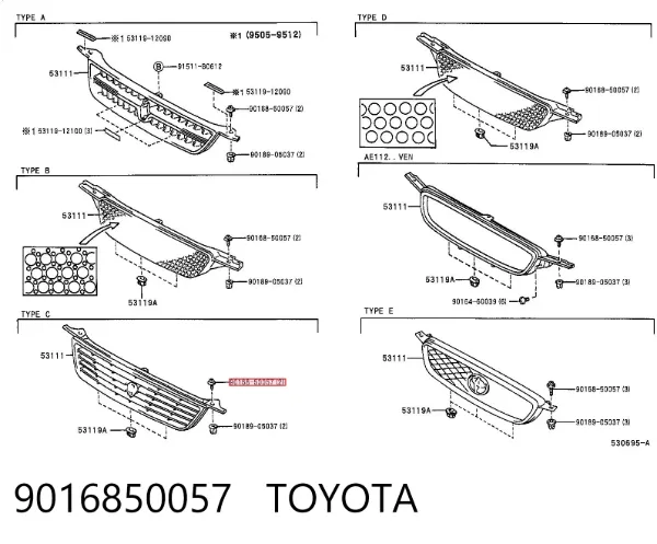  9016850057 Toyota