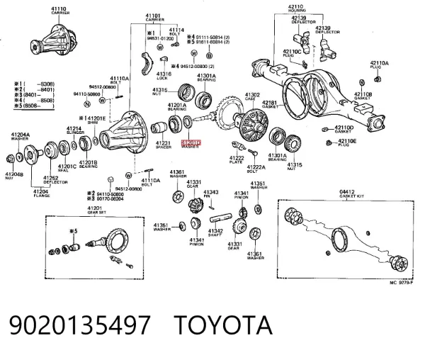  9020135497 Toyota