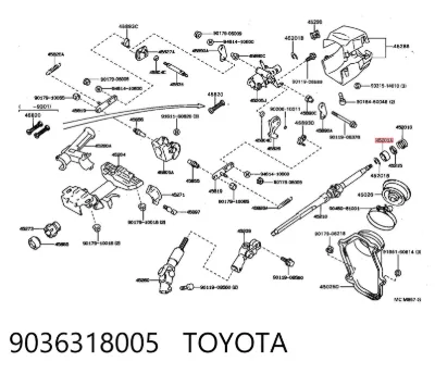 Подшипник рулевой колонки TOYOTA 9036318005
