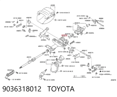 Подшипник рулевой колонки TOYOTA 9036318012