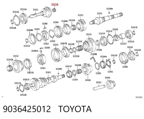 Подшипник первичного вала КПП Toyota Hiace IV