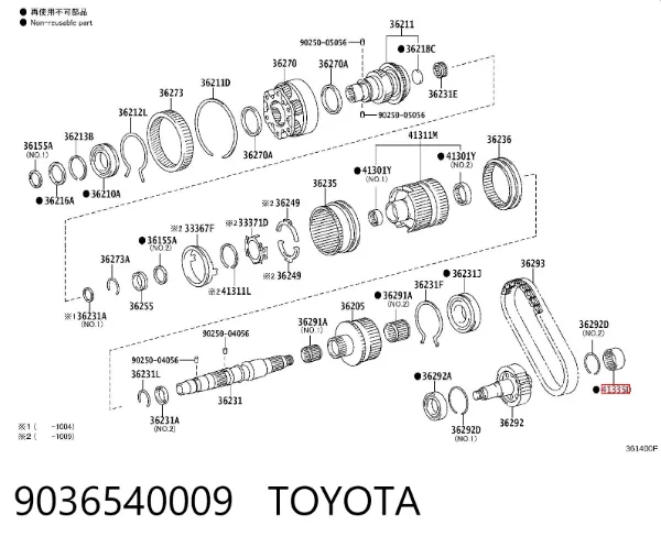  9036540009 Toyota