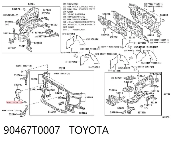  90467T0007 Toyota