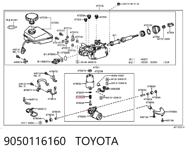  9050116160 Toyota