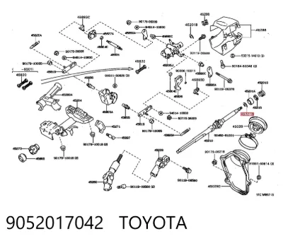 Кольцо стопорное подшипника задней полуоси TOYOTA 9052017042