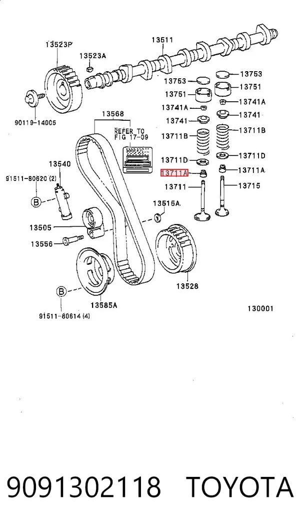 Сальники клапанов 9091302118 Toyota