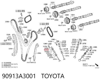 Сухарь клапана TOYOTA 90913A3001