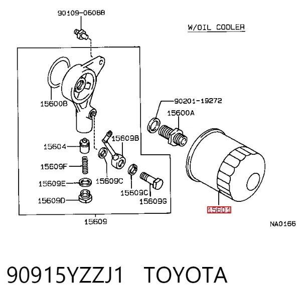 Масляный фильтр 90915YZZJ1 Toyota